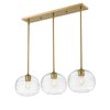 Z-Lite Harmony 3 Light island, Olde Brass & Clear 486P10-3L-OBR